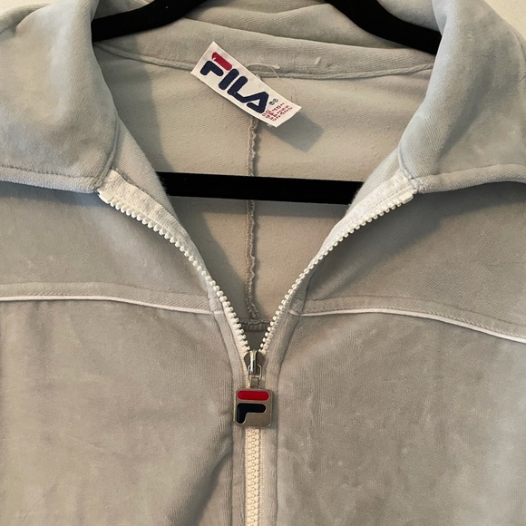 Vintage Velvet FILA Jacket with Zipper, M / L - Picture 3 of 5